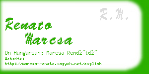 renato marcsa business card